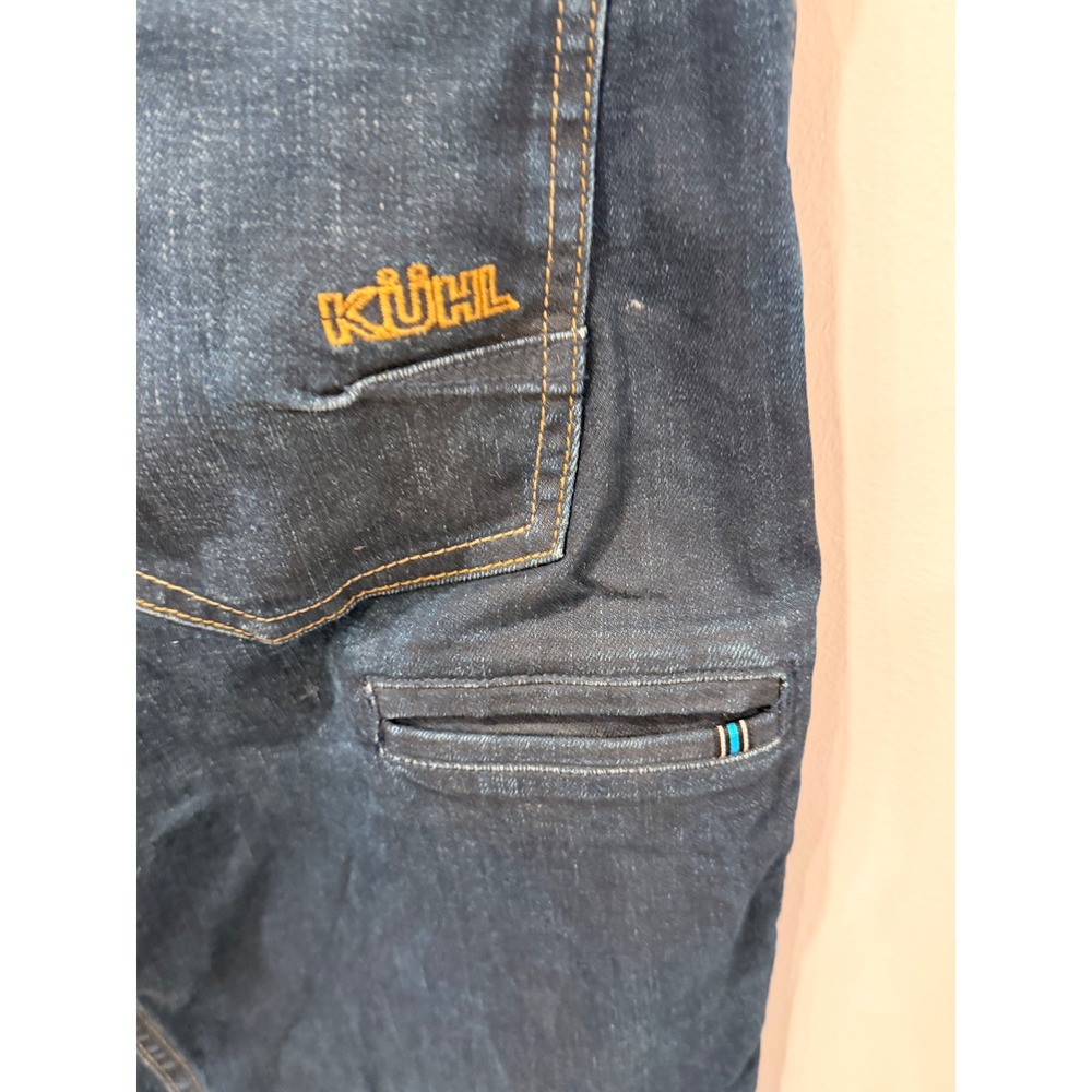 Kuhl Mens Indigo Blue Denim Articulated Knee Jeans 30x34 RN108846 - Picture 5 of 9